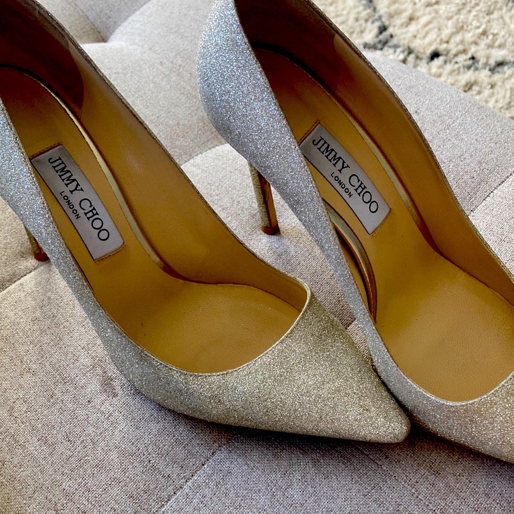 Jimmy Choo Romy 100 Platinum Ice shoes